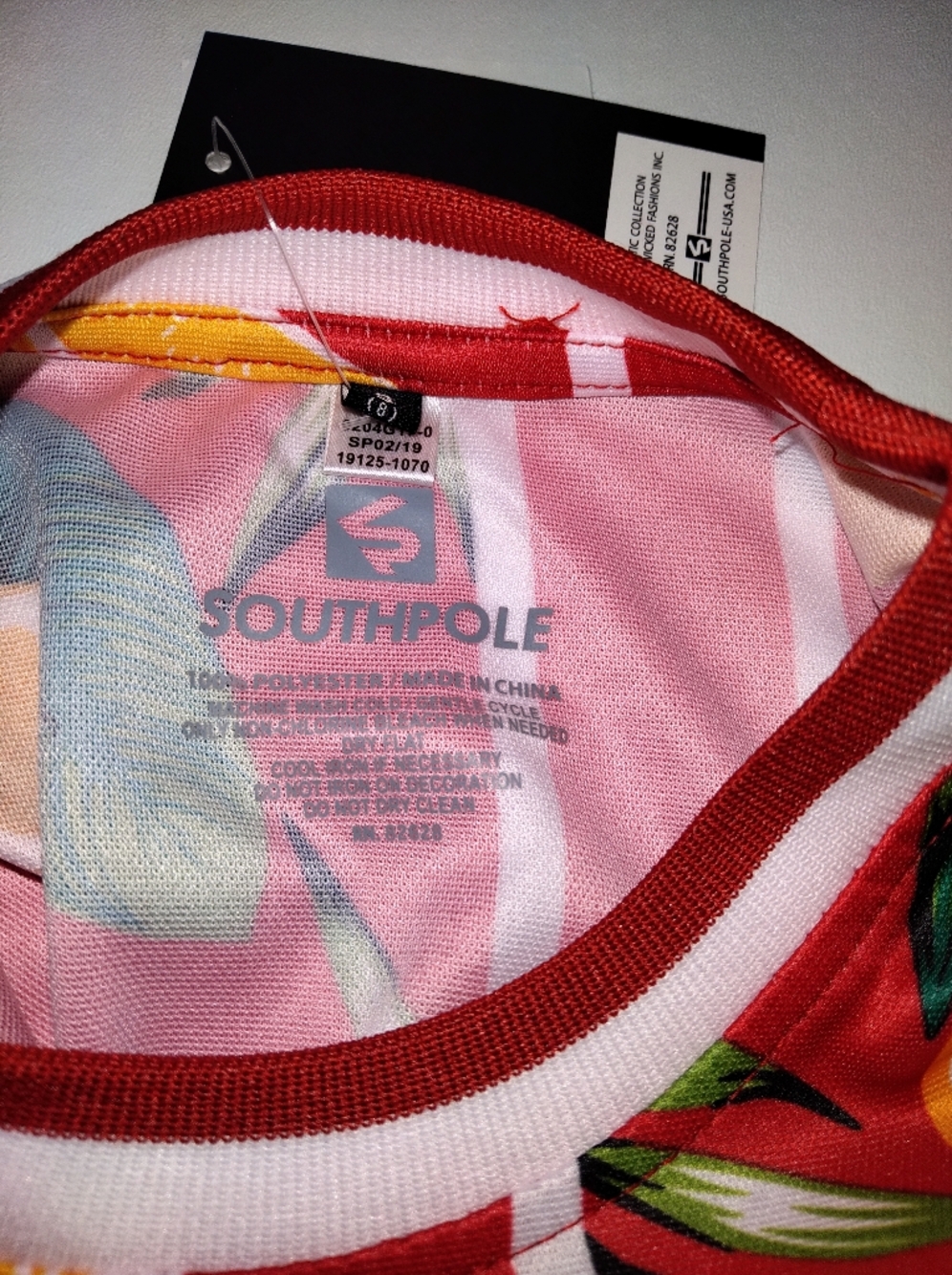 South Pole Boy's Red Tee with Orange Citrus Print New Size 8 - Picture 3 of 5